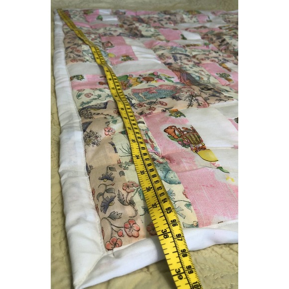 Quilt Handmade Holly Hobbie Theme Pink 38 x 38 Crib or Throw Lap - Picture 12 of 12